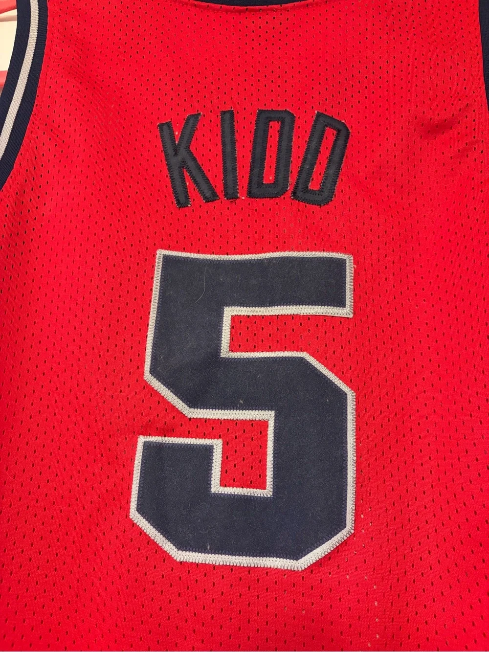 Vintage YOUTH New Jersey nets Jason Kidd #5 Basketball Jersey